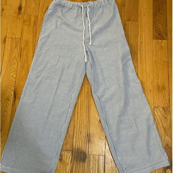 Brandy Melville Anastasia Pants – White/Blue Stripe – Excellent Condition - Picture 3 of 4